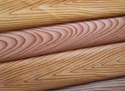 High-grade wood pattern luggage leather