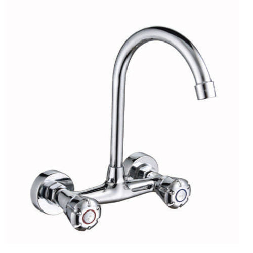 Durable Brass dual handles flexible kitchen sink faucet