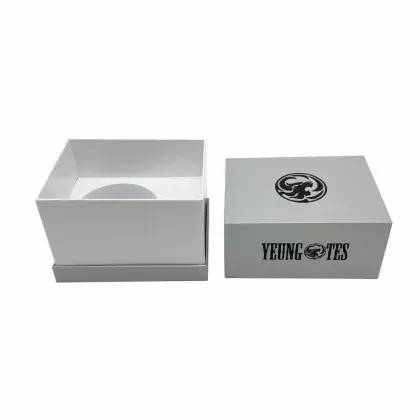 Custom Glass Coffee Cup Mug Set Gray Gift Box