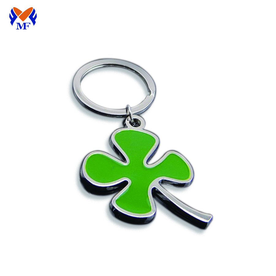 Personalized Four Leaf Clover Keychain