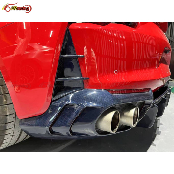 MSY Style Dry Carbon Fiber Add-On Rear Bumper Air Outtake Grills for Ferrari 812 (2017-2022)