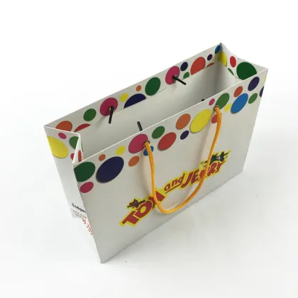 tom and jerry paper bag Custom manufacturer tom and jerry bag Heavy paper white color paper bag