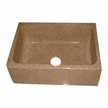 Yellow Rusty Granite Kitchen Sinks, Rectangle, Polished