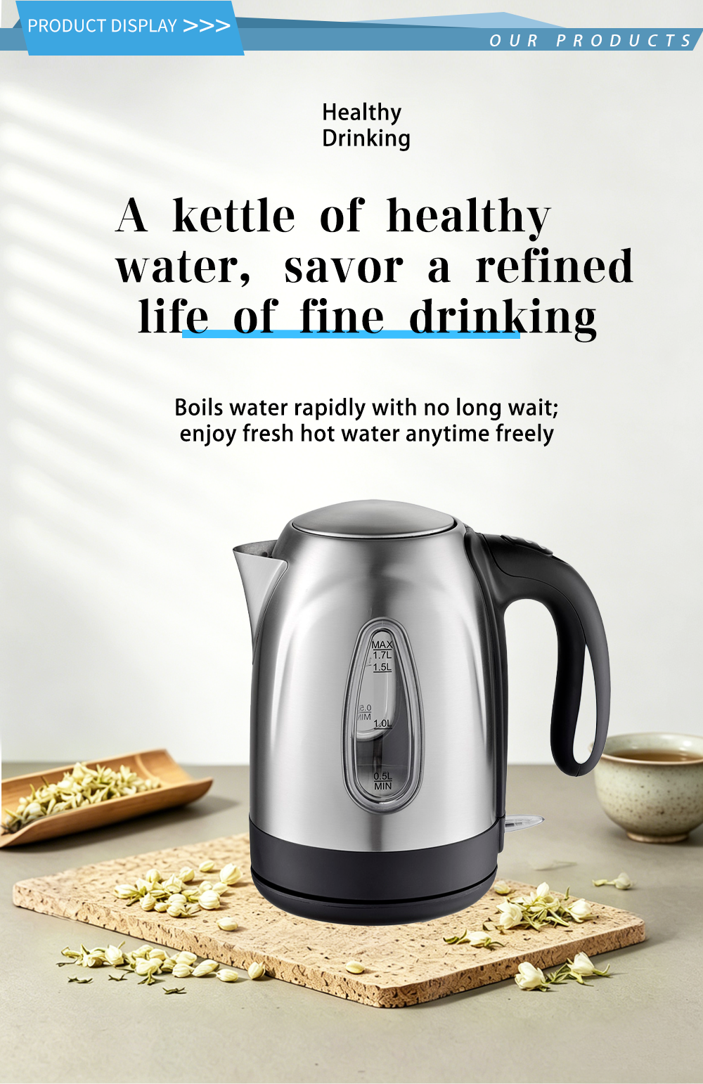 304 stainless steel kettle FK-1303A 1