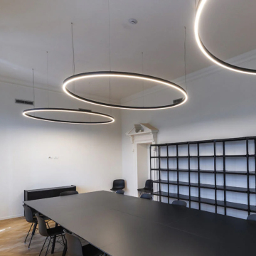 Modern LED Circle Ring Chandeliers for Hotel, Supermarket, and Shop Interior Design