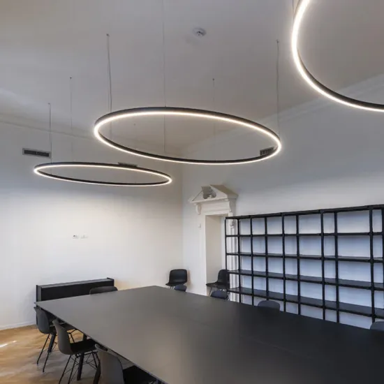 Modern LED Circle Ring Chandeliers for Hotel, Supermarket, and Shop Interior Design