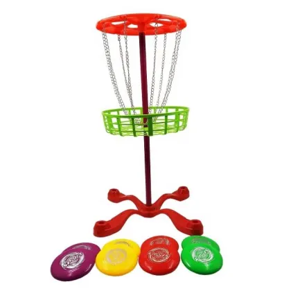 Backyard and Beach Fun: Kids' Mini Disc Golf Set with Frisbee and Basket