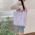 Lovely Cute Heart Embroidery Tote Canvas Bag