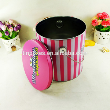 food safe popcorn handle metal coloured tin buckets