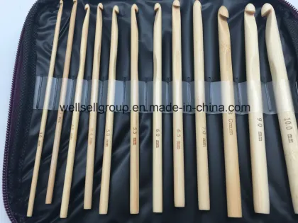 Hand Knitting Needle Wool Bamboo Crochet Hooks Set
