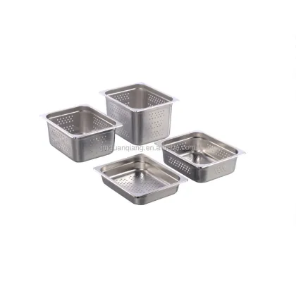 Stainless Steel Anti-Jam Steam Gastronorm Pan Containers with Perforated S/S Food Pans