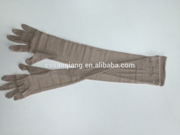 100% Silk dressing Gloves/Silk Long Length Full Fingers Driving Gloves