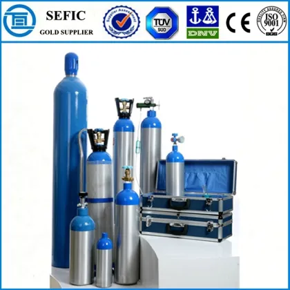 High Pressure Seamless Aluminum Gas Cylinder Oxygen Gas Cylinder