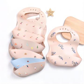 Customized Food Grade Silicone Bibs - Waterproof and Easy Clean Baby Accessories for Feeding and Weaning
