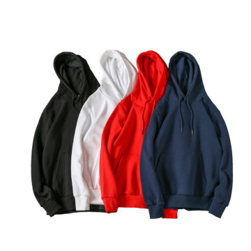 Custom Warm 76% Cotton 24% Polyester Unisex Fleece Hooded Sweatshirt with Drawstring