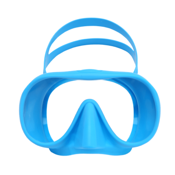 Low Volume Kids Water Dive Mask: Tempered Glass, Frameless, Single Lens