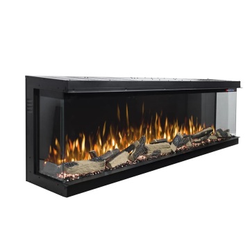Wholesale 220V Electric Fireplaces: 60/50/70 Inch 3-Side Glass Heat Burners