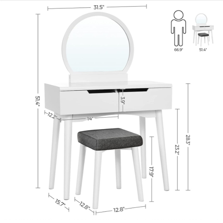 Wood Vanity Set 6