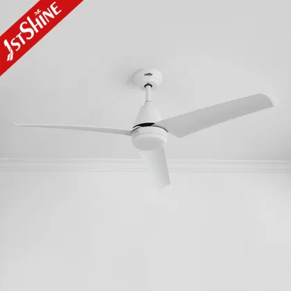 1stshine LED Ceiling Fan - White Blades with Integrated Lighting