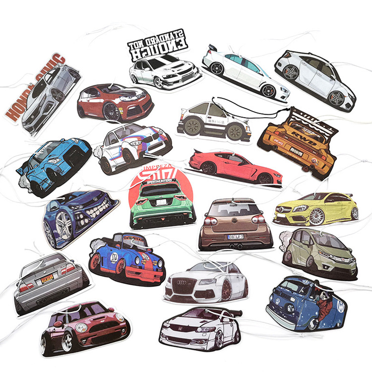 Paper Car Air Freshener Perfume Scents Hanging Freshener