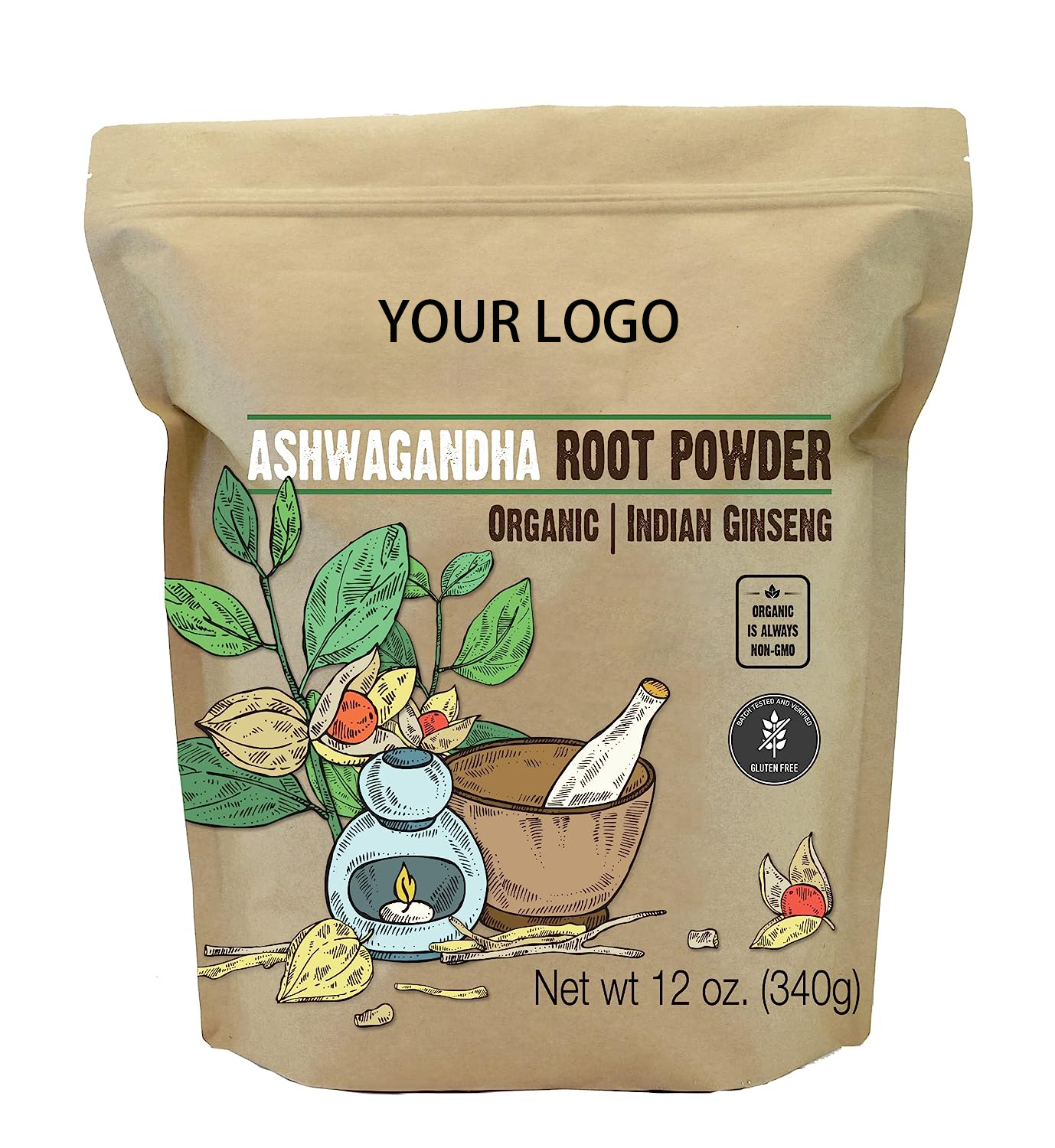 Energía de extracto de ginseng mejora el polvo de raíz de Ashwagandha