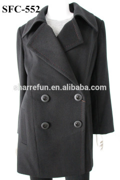 Luxurious Western style ladies 100%cashmere overcoat