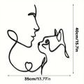 Elegancka żelazna grafika ścienna z nowoczesną linią