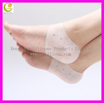 Foot product soft silicone gel heel and ankle sleeve for plantar fasciitis,keep healthy heel crack socks