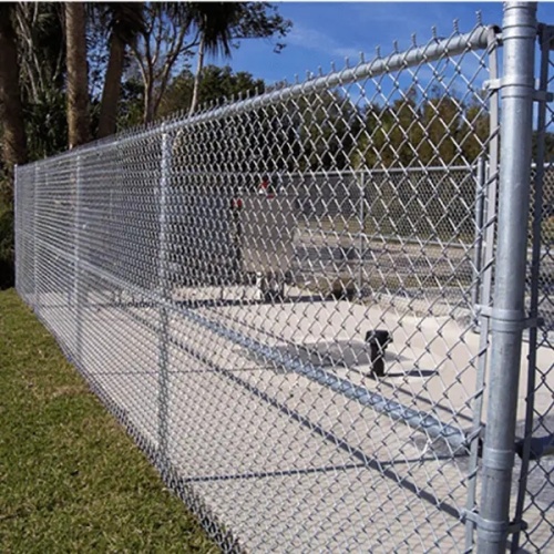 Security Galvanized Chain Link Fence Electro Galvanized Chain Link Fence Manufactory