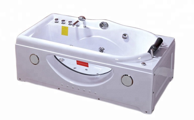 GRANDE baignoire avec jets en jets de la baignoire de massage acrylique Panneau de commande d'ordinateur