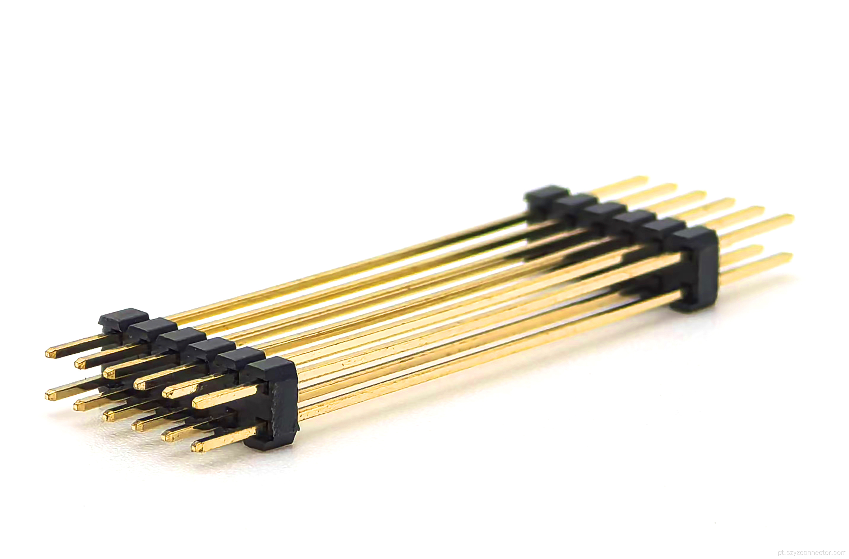 Cabeçalho de pino de 2,0 mm fileira dupla reta 12P