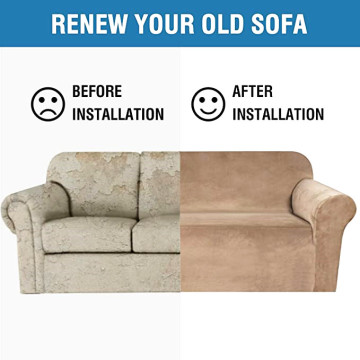 Tjocka Stretch sammet sofföverdrag Soffa överdrag