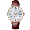 Montre en cuir en quartz masculin avec fenêtre de date