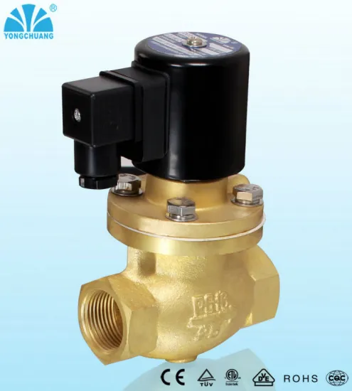 high temperature 2 way normally open 2" 12V steam solenoid valve