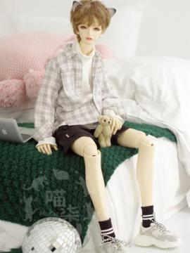 BJD Clothes Boy Brown/Pink/Blue Shirt for SD17/SD13/SD/MSD
