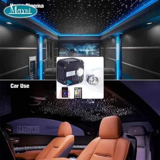 50W RGBW Twinkle Fiber Optic LED Light Engine with 1250 Fibers (0.75mm x 5m) for Star Ceiling