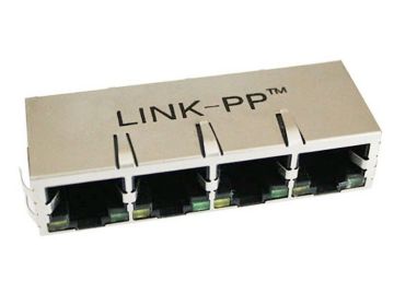 Side Entry Multi-port Pdh Rj45 Jack , Solder Surface Mount Jack 64f-1301nw2nl