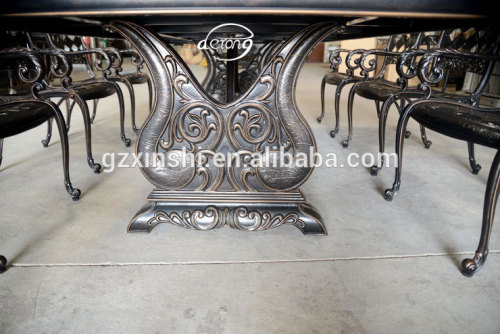 2015 popular good quality durable cast aluminium dinning set outdoor patio furniture