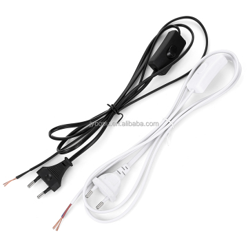 1.8 meter kord kuasa EU - 2 pin kabel euro untuk lampu dan suis