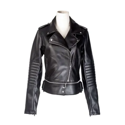 Women`s PU biker jacket