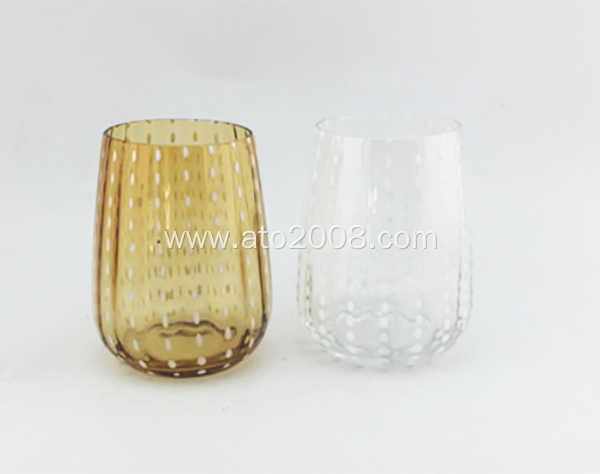 Solid Color Dots Tumbler Glass