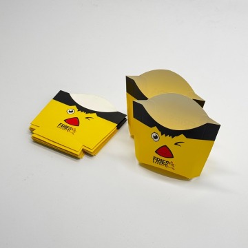 Caja de papas fritas de papel kraft espesado