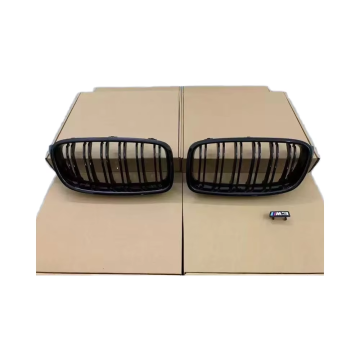 Glossy Black Carbon Pattern Double Line Grille for 13-19 BMW 3 Series F30/F35 M3