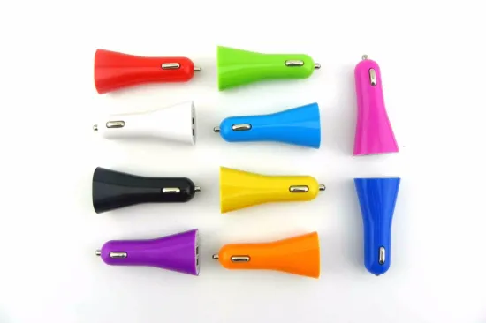 2017 DC 5V 1A or 2.1A Dual USB Car Charger colorful car charger for Apple iPhone