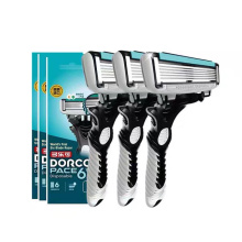 2 Pcs DORCO Pace 6-Layer Razor Blades for Men High Quality Razor Men Shaving Beard Care Stainless Steel Safety Razor Blades