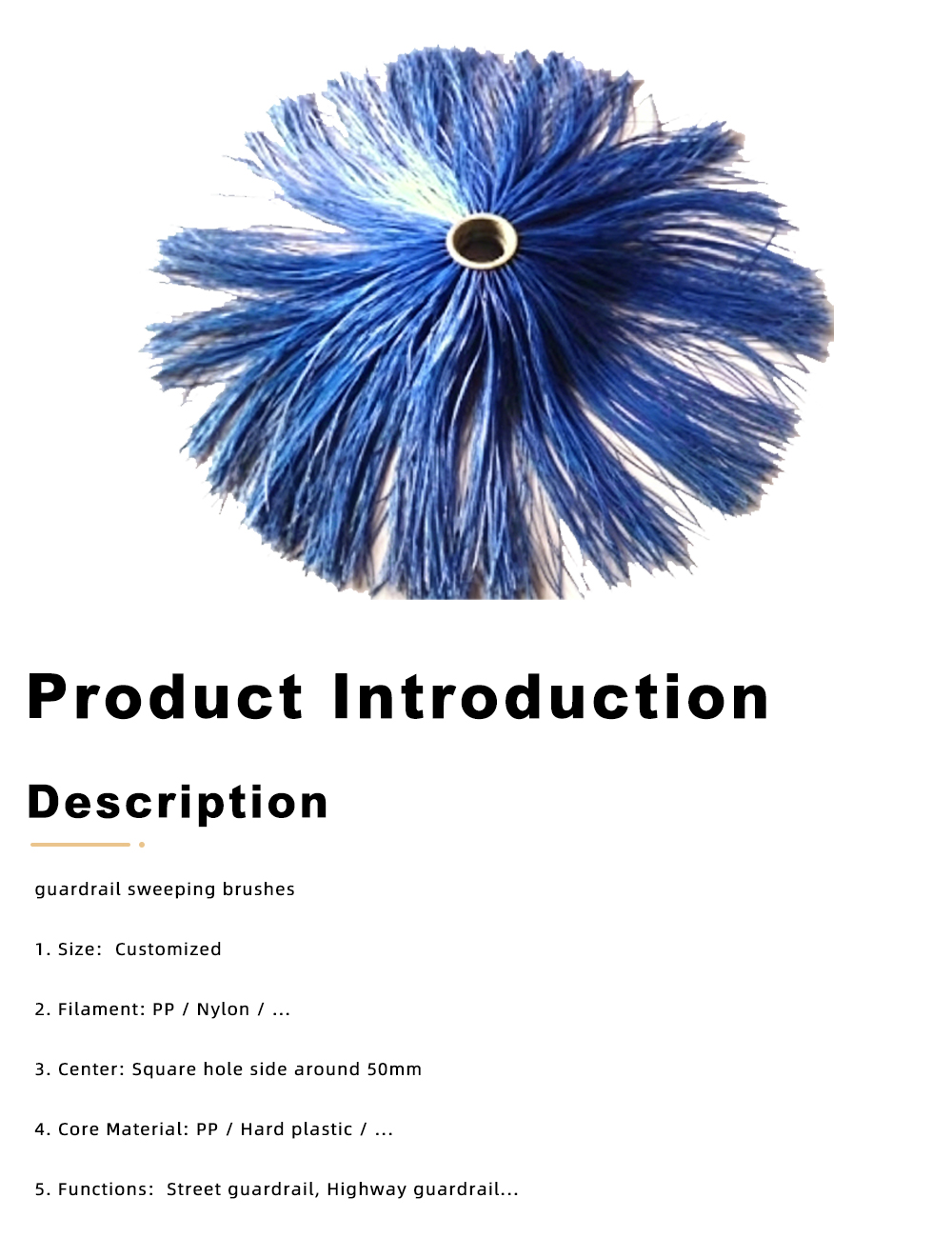 High Wear-Resistant Guardrail Sweeping Brush x