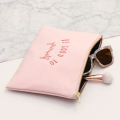 Small Pink Cotton Make Up Bag