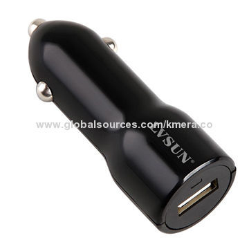 Dual-USB Car Charger in Mini Size and Multiple Protections, 2A Maximum CurrentNew