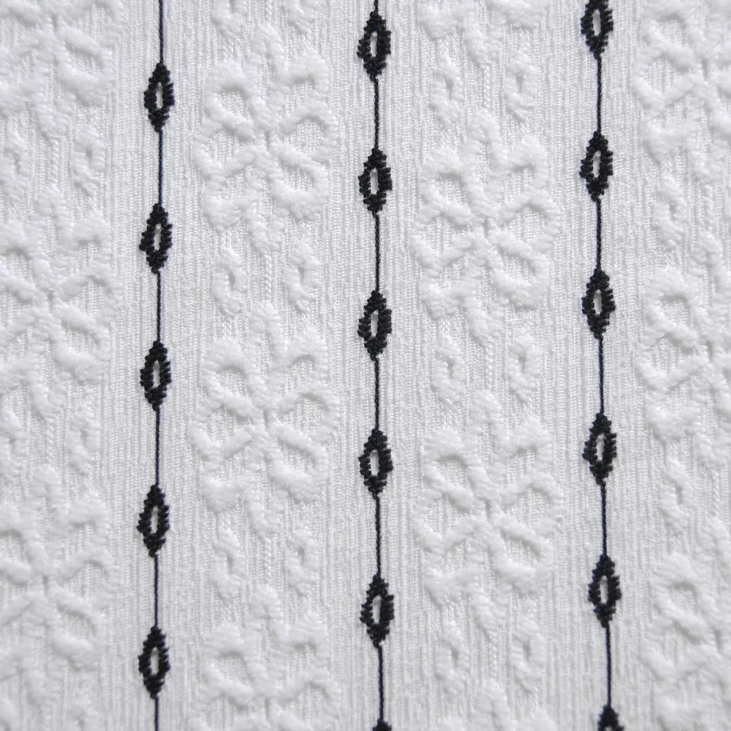 ขายด่วนโพลีสแปนเด็กซ์วิปริตถักผ้าเครป Jacquard พิมพ์ดิจิตอลสำหรับการตัดเย็บเสื้อผ้า