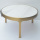 table basse ronde moderne en acier inoxydable